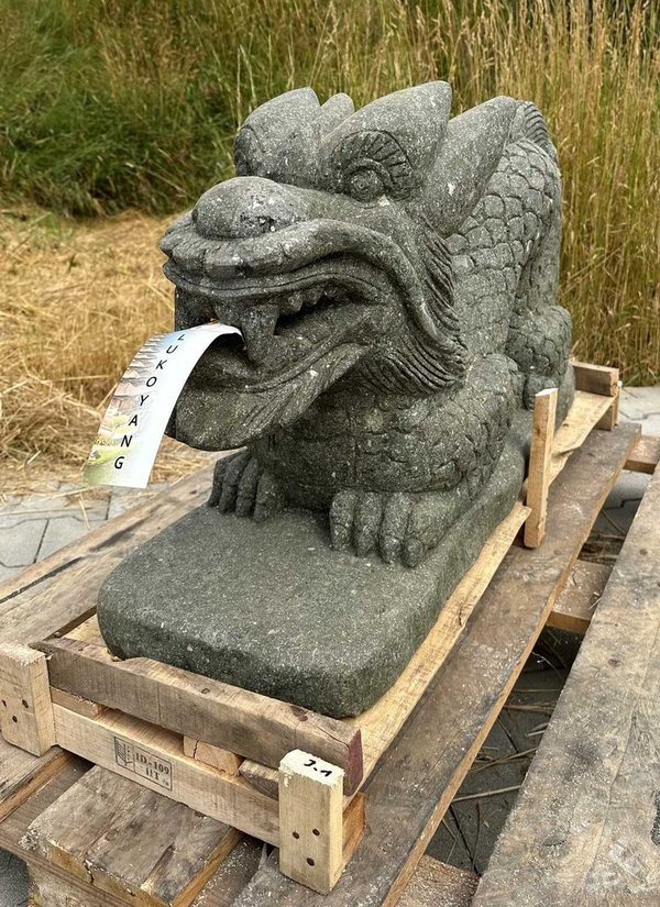 Glücksdrachen Skulptur Fuchur - 100 cm